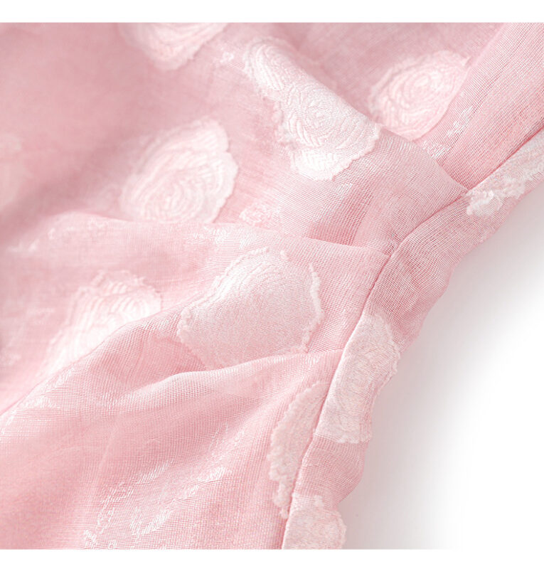 Jacquard irregular hem dress