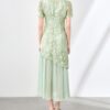 Jacquard irregular hem dress