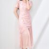 Jacquard irregular hem dress