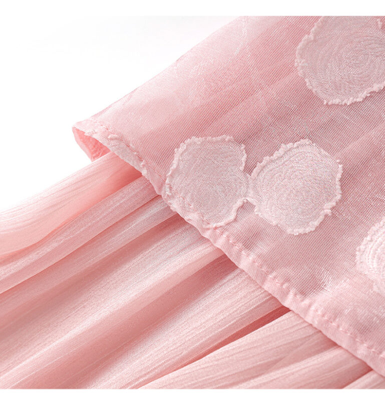Jacquard irregular hem dress