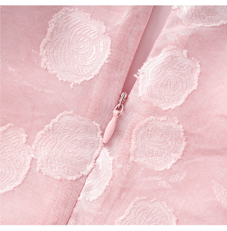 Jacquard irregular hem dress