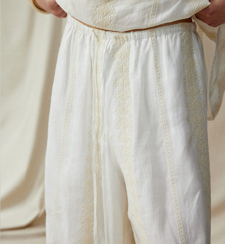 Khaki Bohemian Wide Leg Pants 11