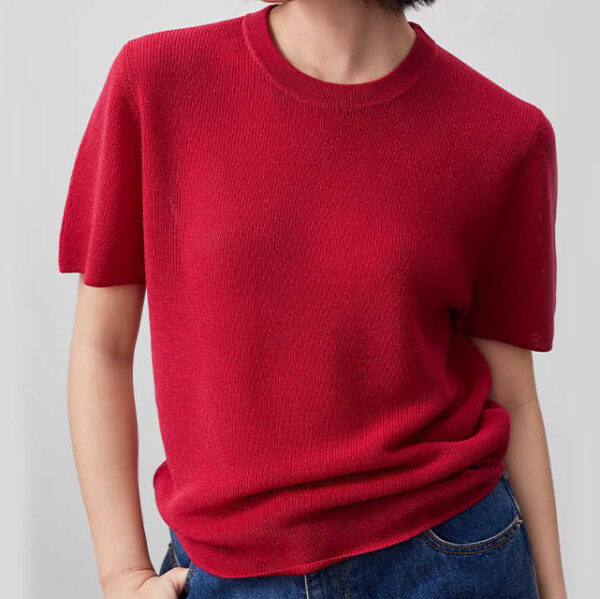 Knitted Short sleeved Linen T shirt 6