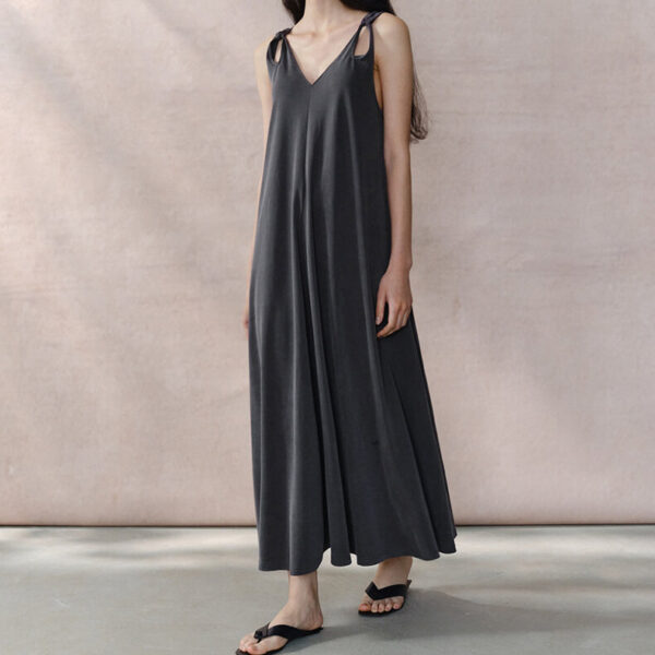 Knitted V neck Suspender Dress 4