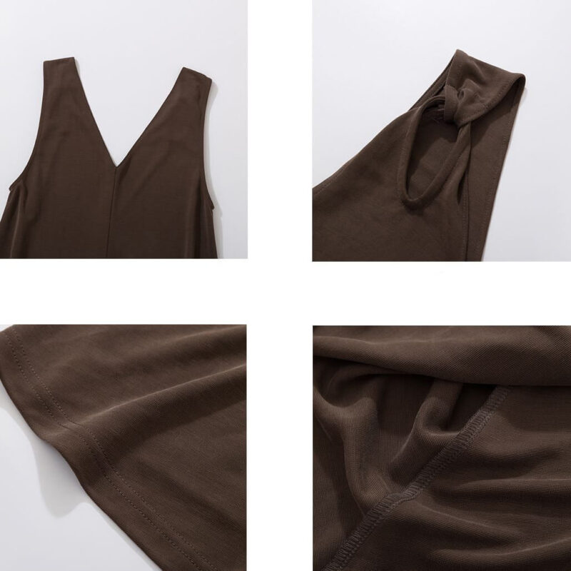 Knitted V neck Suspender Dress 7