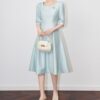 Light luxury high-end square collar lady dress