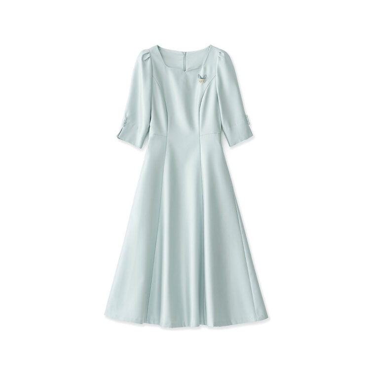 Light luxury high-end square collar lady dress