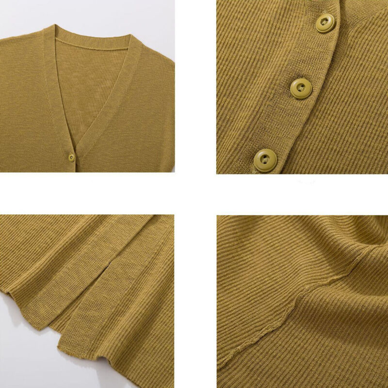Lime Green Slim Fit Knit Cardigan 9