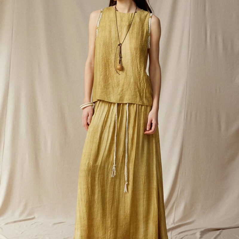 Linen Braided Rope Sleeveless Top 8