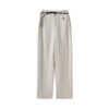 Linen Cropped Straight Wide Leg Pants 12