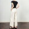 Linen Cropped Straight Wide Leg Pants 9