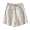 Linen loose wide leg straight shorts 8
