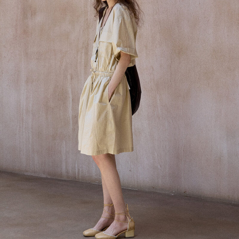 Long Staple Cotton Cargo Pocket Dress 2