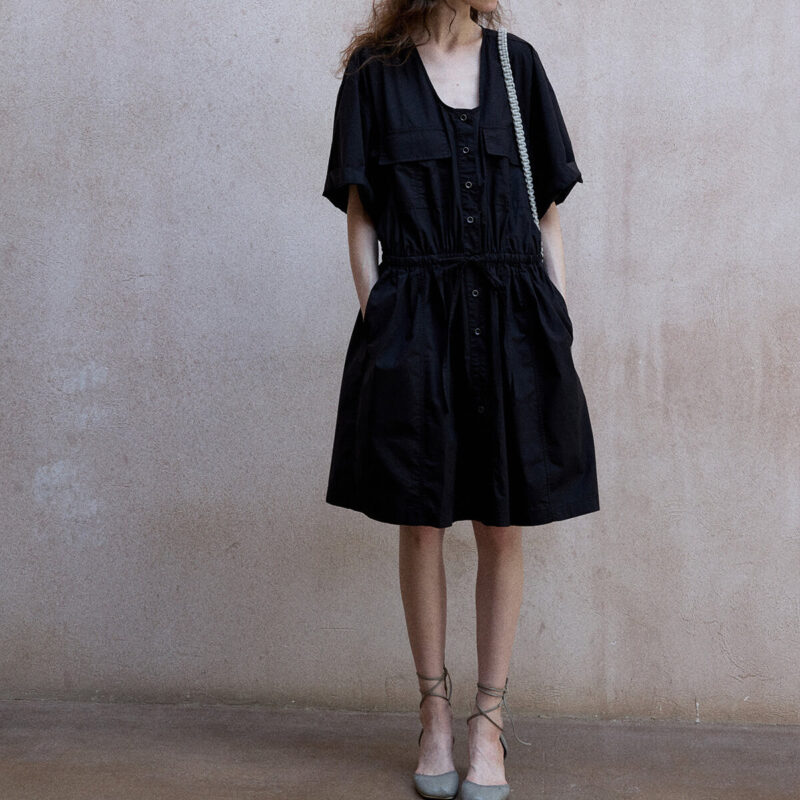 Long Staple Cotton Cargo Pocket Dress 3