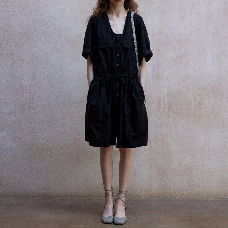 Long Staple Cotton Cargo Pocket Dress 6