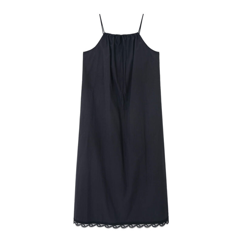 Long Staple Cotton Lace Trim Dress 5