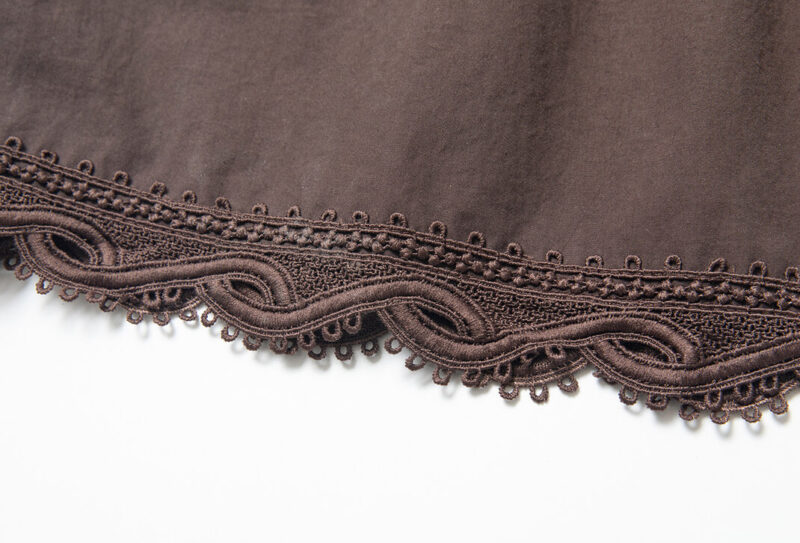 Long Staple Cotton Lace Trim Dress 7