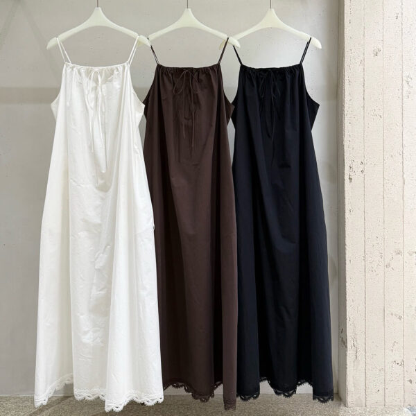 Long Staple Cotton Lace Trim Dress 8