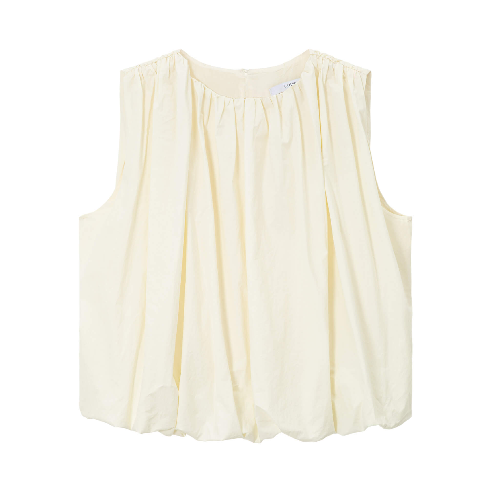 Long staple Cotton Crinkled Sleeveless Top 1
