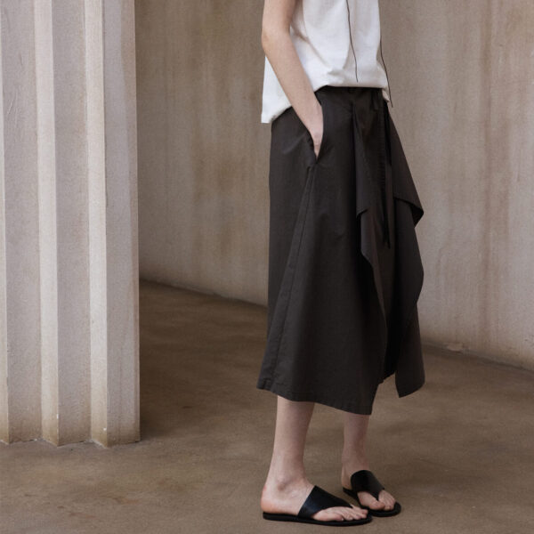 Long staple cotton irregular skirt 6
