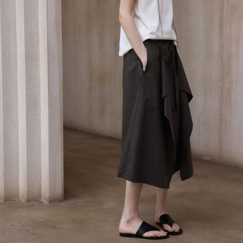 Long staple cotton irregular skirt 6