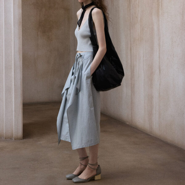 Long staple cotton irregular skirt 8