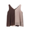 Loose Casual V-neck Contrast-color Sleeveless Camisole