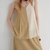 Loose Casual V-neck Contrast-color Sleeveless Camisole