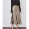 Lustrous satin drape luxury fashion lady skirt