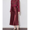 Lustrous satin drape luxury fashion lady skirt