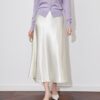 Lustrous satin drape luxury fashion lady skirt