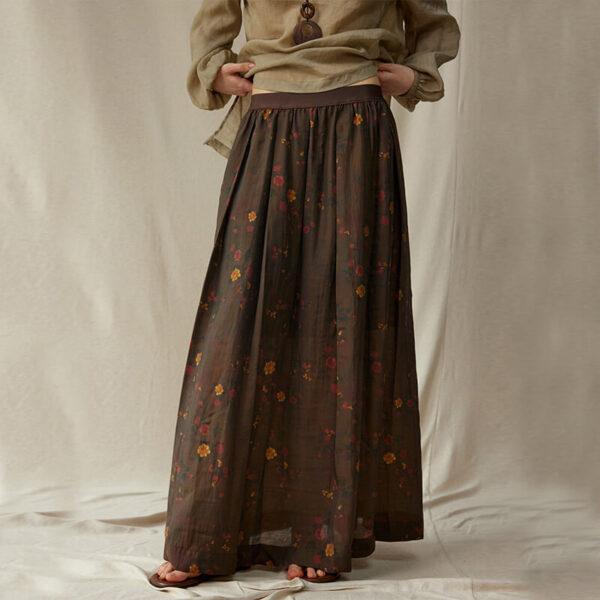Lyocell Linen Bohemian Beaded Wide Leg Pants 1 1