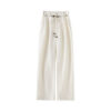 Lyocell Linen Bohemian Beaded Wide Leg Pants 1