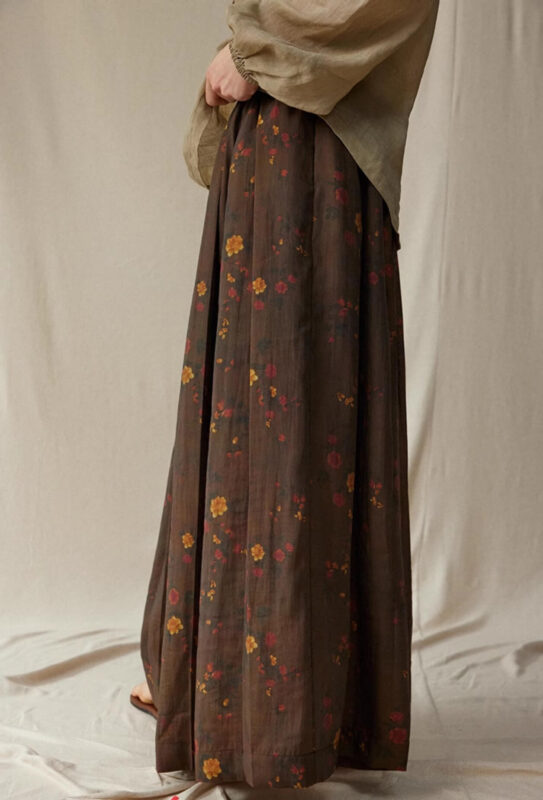 Lyocell Linen Bohemian Beaded Wide Leg Pants 3 1