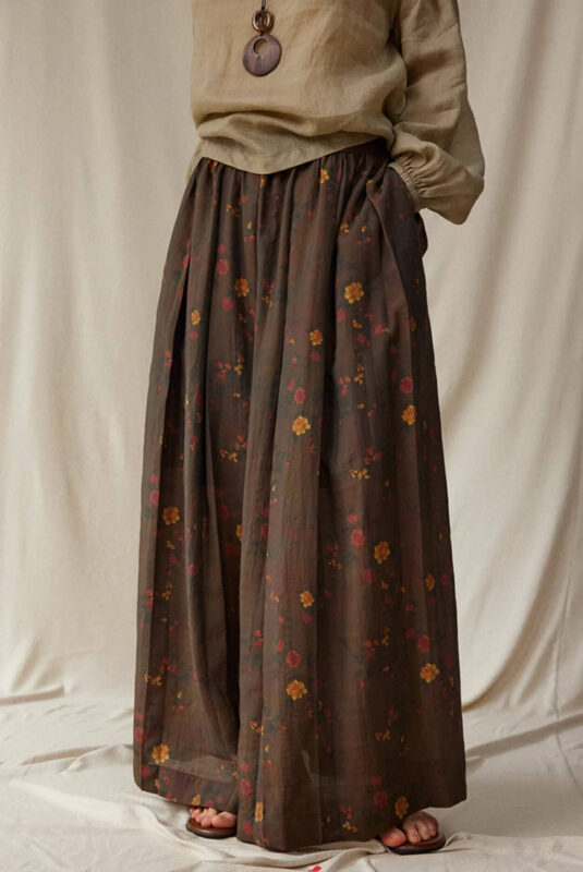 Lyocell Linen Bohemian Beaded Wide Leg Pants 6 1