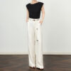 Lyocell Linen Bohemian Beaded Wide Leg Pants 8