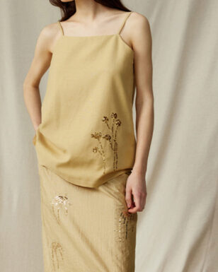 Lyocell Linen Sequined Sling