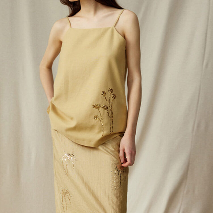 Lyocell Linen Sequined Sling