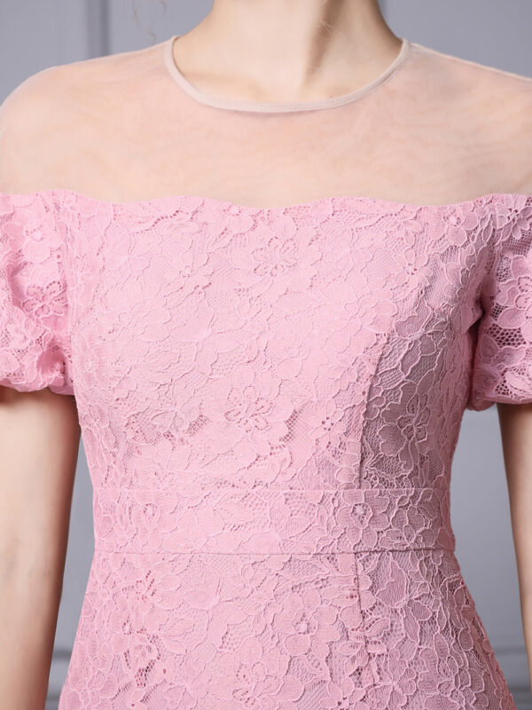Mesh off shoulder tassel party dress 3