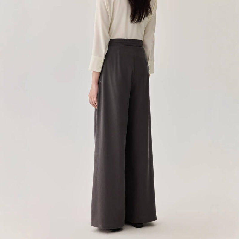 Mulberry Silk Oversized Wide Leg Suit Trousers 3