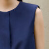 Navy Blue Cropped Silk TOP 6
