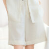 Off white Silk High Waist Shorts 5