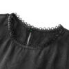 Organza Lace Trim Spliced Round Neck Vest