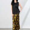 Organza Lace Trim Spliced Round Neck Vest