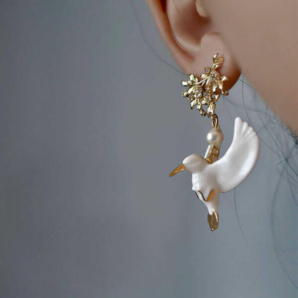 Original Hummingbird Ceramic Earrings 2