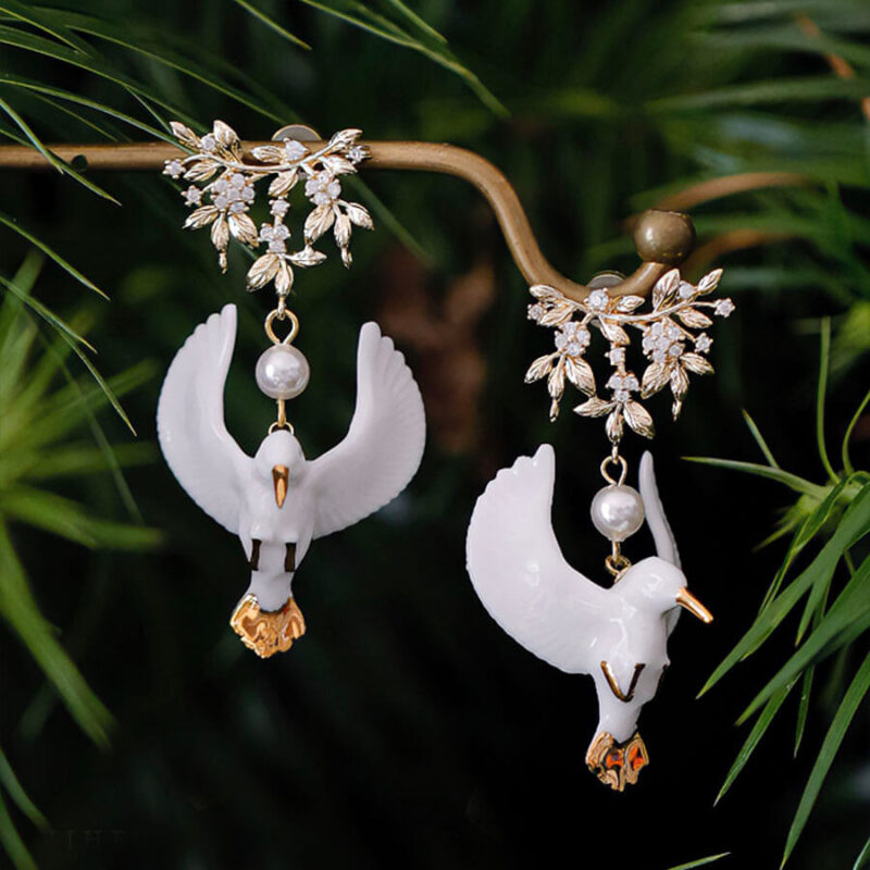 Original Hummingbird Ceramic Earrings 3