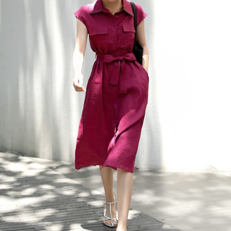 POLO collar shirt dress 10