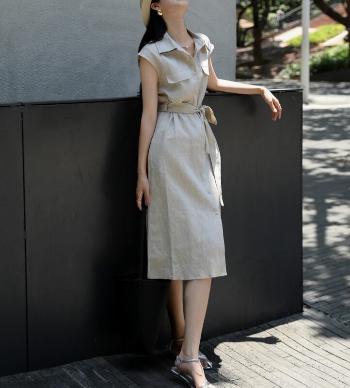 POLO collar shirt dress 11