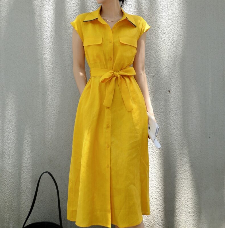 POLO collar shirt dress 3