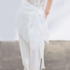 Pleated Cotton Brocade Irregular Hem 1